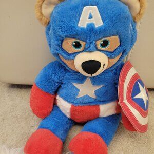 Marvel Comicd Captain America Bear Plush Build a Bear